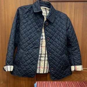Black Burberry Brit Quilted Jacket